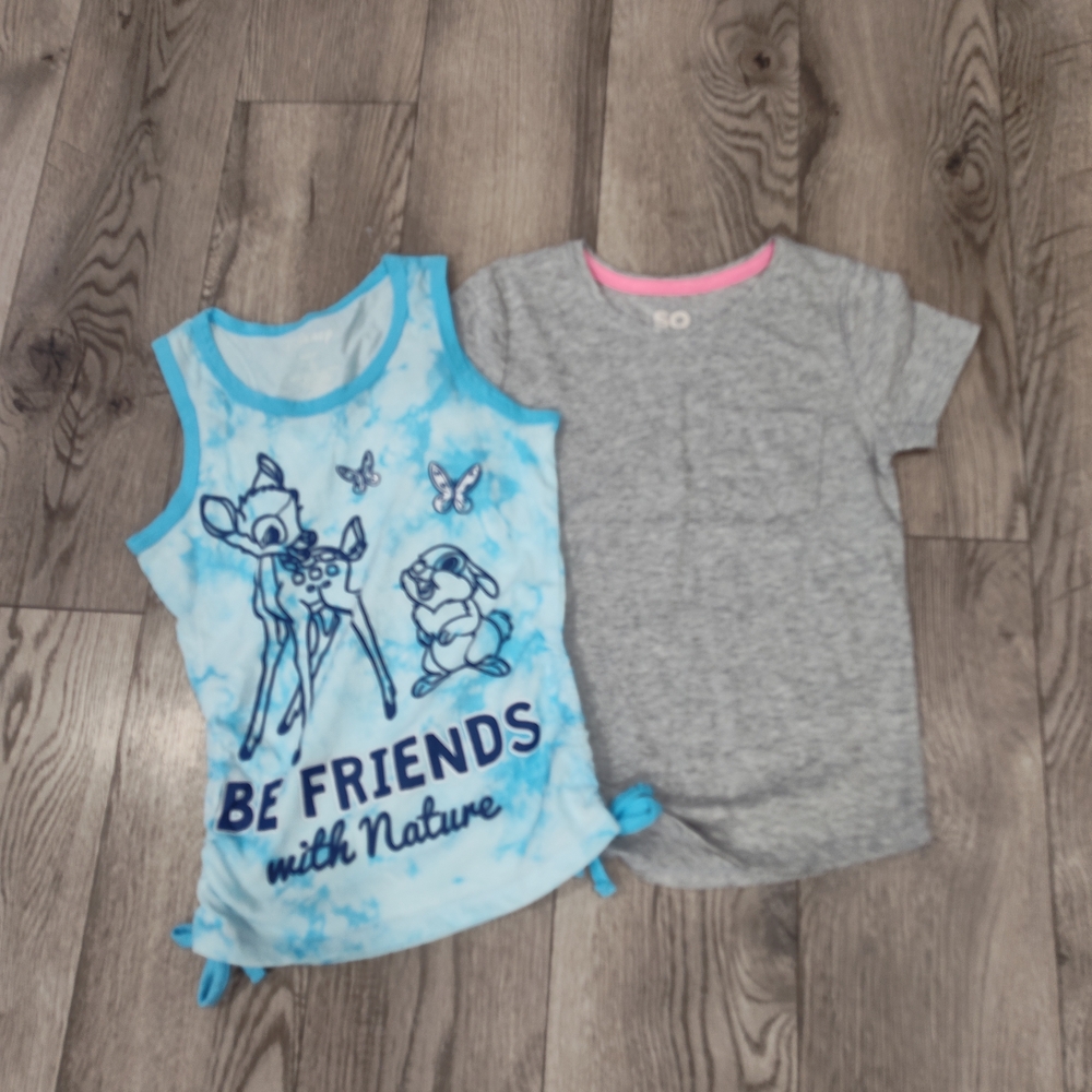 Disney Bundle Blue Tie-Dye 'Be Friends with Nature' Tank Tops